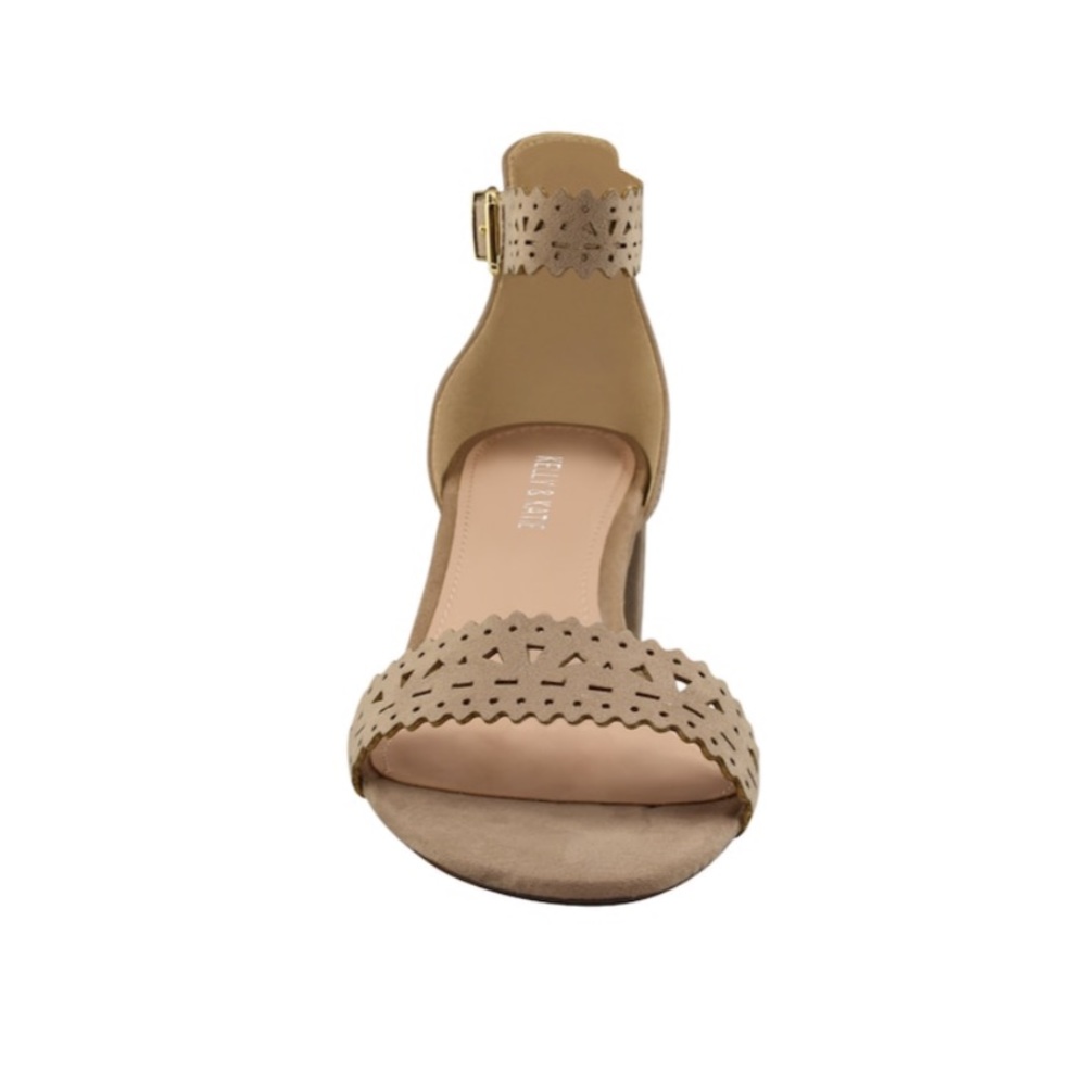 Kelly & Katie | “Tona” Taupe Heeled Sandals - Picture 2 of 6